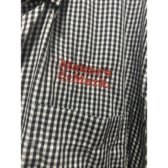 Peter Millar Shirt Mens XL Nanoluxe Gingham Check Button Down Maker’s Mark Logo - Picture 2 of 5